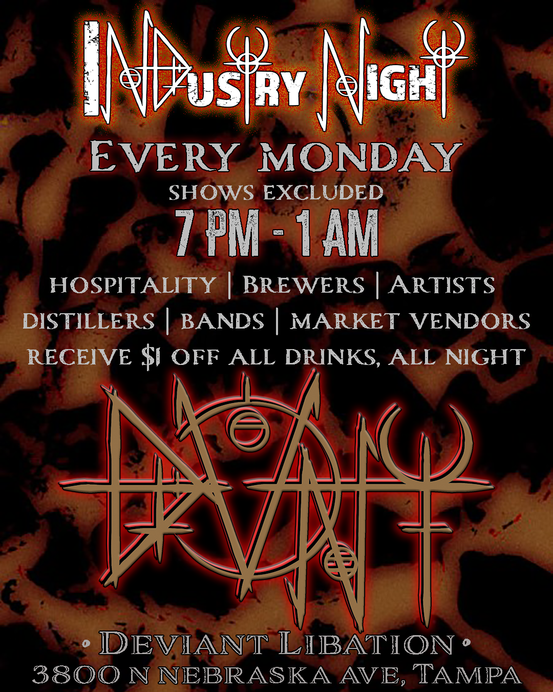 Every Monday Industry Night