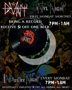 Vinyl & Industry Night Flyer