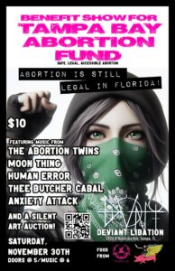 Benefit Show for Tampa Bay Abortion Fund